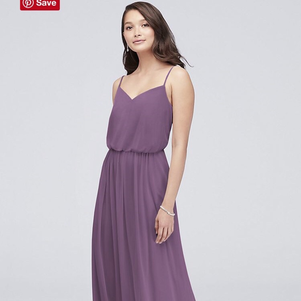 Wisteria David’s Bridal bridesmaid dress
